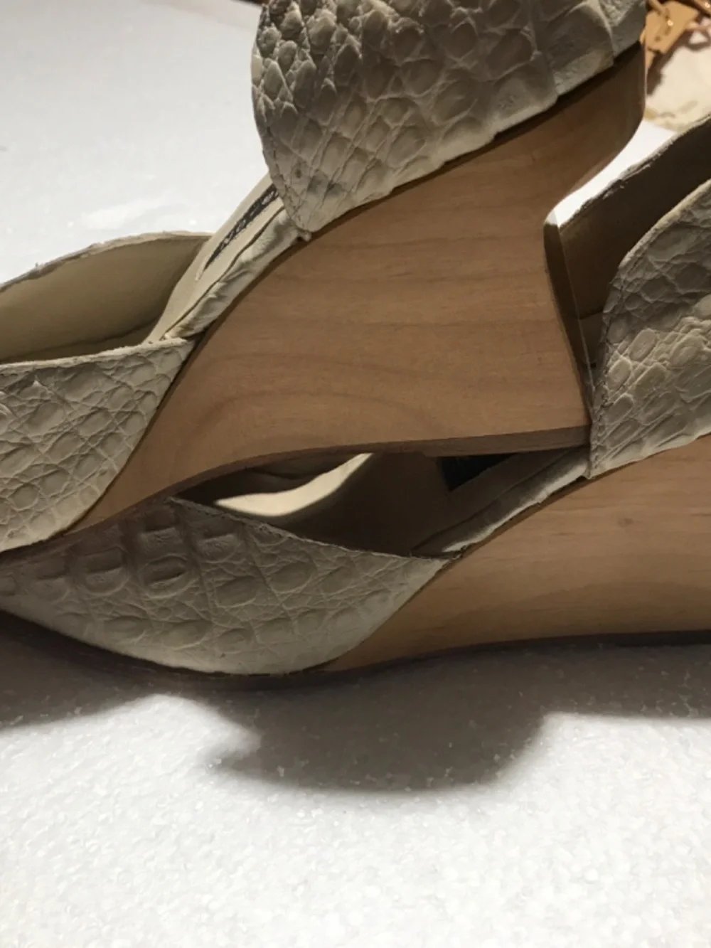 Michelle Mason ivory wedge